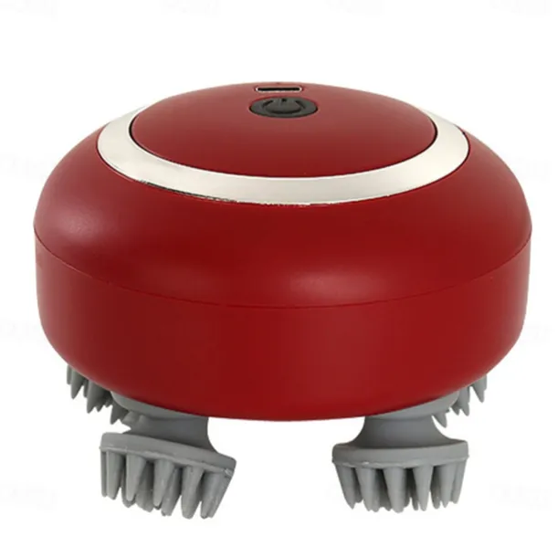 Electric Scalp Massager With Red Light and Vibration Heated Handheld Head Massager For Hair Growth Stress Relief Body Massage