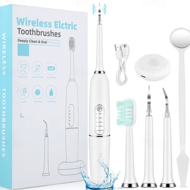 Electric Sonic Dental Irrigator Scaler Teeth Whitening Portable Ultrasonic Tartar Calculus Remover Teeth Cleaning Tool