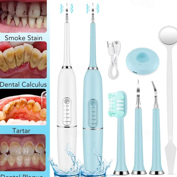 Electric Sonic Dental Irrigator Scaler Teeth Whitening Portable Ultrasonic Tartar Calculus Remover Teeth Cleaning Tool