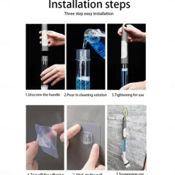 Electric Spin Scrubber With 5/6 Replaceable Brush Head Power Cordless Bathroom Scrubber With Adjustable Long Handle Rechargeable Shower Scrubber Bathroom Kitchen Bathtub Tile Shower Car Cleaning