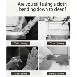 Electric Spin Scrubber With 5/6 Replaceable Brush Head Power Cordless Bathroom Scrubber With Adjustable Long Handle Rechargeable Shower Scrubber Bathroom Kitchen Bathtub Tile Shower Car Cleaning