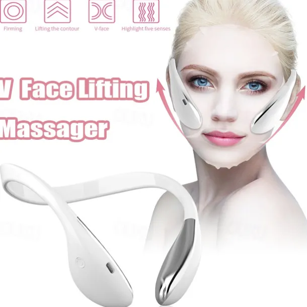 Electric V Face Lifting Double Chin Reducer Lifting Facial Slimming Shaping Microcurrent Led Light Devices Neck Massager Lift