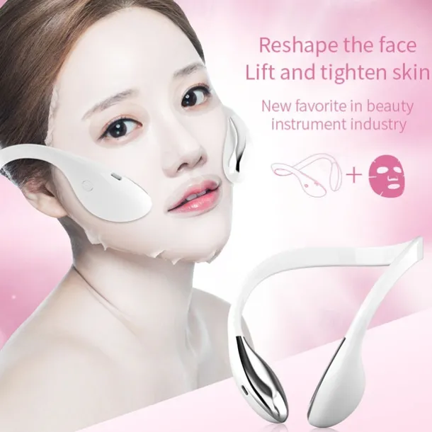 Electric V Face Lifting Double Chin Reducer Lifting Facial Slimming Shaping Microcurrent Led Light Devices Neck Massager Lift