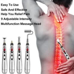 Electronic Acupuncture Pen Electric Meridians Laser Therapy Heal Massage Pen Meridian Energy Pen Relief Pain Tools Health Care
