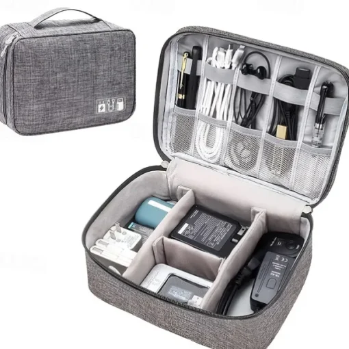 Electronics Organizer, Travel Universal Cable Organizer Bag, Waterproof Electronics Accessories Storage Cases, Storage Organizer For Cable, Charger, Phone, USB, SD Card, Hard Drives, Power Bank, Cords