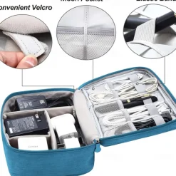 Electronics Organizer, Travel Universal Cable Organizer Bag, Waterproof Electronics Accessories Storage Cases, Storage Organizer For Cable, Charger, Phone, USB, SD Card, Hard Drives, Power Bank, Cords