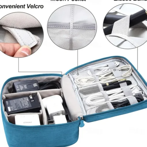 Electronics Organizer, Travel Universal Cable Organizer Bag, Waterproof Electronics Accessories Storage Cases, Storage Organizer For Cable, Charger, Phone, USB, SD Card, Hard Drives, Power Bank, Cords