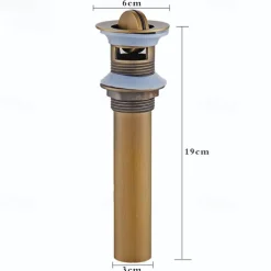 Electroplated Pop-up Water Drain With Overflow Superior Quality Faucet Accessory Antique Brass Golden and Black Finished
