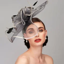 Elegant & Luxurious Feather Linen Rayon Kentucky Hat Fascinators Headpiece with Feather Floral Flower 1PC Melbourne Cup Wedding Horse Race Ladies Day Headpiece dress Race Day Dress