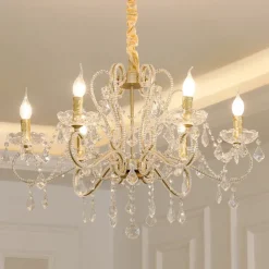 Elegant Candle Crystals Chandeliers Modern Crystal Chandelier Chandeliers Pendant Ceiling Light Fixture Island Chandelier