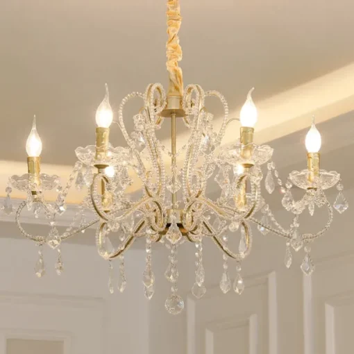 Elegant Candle Crystals Chandeliers Modern Crystal Chandelier Chandeliers Pendant Ceiling Light Fixture Island Chandelier
