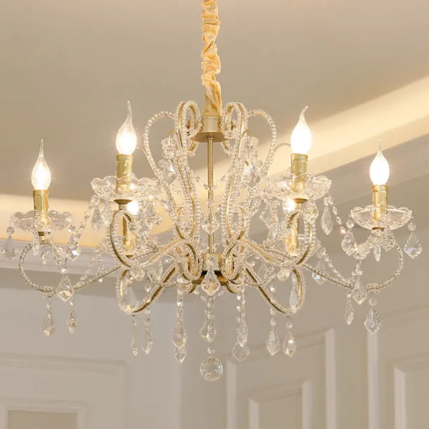 Elegant Candle Crystals Chandeliers Modern Crystal Chandelier Chandeliers Pendant Ceiling Light Fixture Island Chandelier