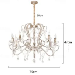 Elegant Candle Crystals Chandeliers Modern Crystal Chandelier Chandeliers Pendant Ceiling Light Fixture Island Chandelier