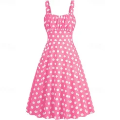 Elegant Classical 1950s Dress Polka Dot A-Line Fancy Dress Women's Valentine's Day Event / Party Date Tea Party Adults' Dress Spring & Summer