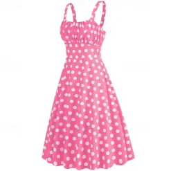 Elegant Classical 1950s Dress Polka Dot A-Line Fancy Dress Women's Valentine's Day Event / Party Date Tea Party Adults' Dress Spring & Summer