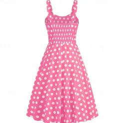 Elegant Classical 1950s Dress Polka Dot A-Line Fancy Dress Women's Valentine's Day Event / Party Date Tea Party Adults' Dress Spring & Summer