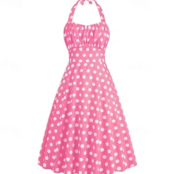 Elegant Classical 1950s Dress Polka Dot A-Line Fancy Dress Women's Valentine's Day Event / Party Date Tea Party Adults' Dress Spring & Summer