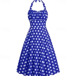 Elegant Classical 1950s Dress Polka Dot A-Line Fancy Dress Women's Valentine's Day Event / Party Date Tea Party Adults' Dress Spring & Summer