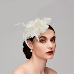 Elegant Feather Net Fascinators Hats with Feathers Fur Floral 1PC Special Occasion Kentucky Horse Race Ladies Day Headpiece dress to impress Race Day Dress