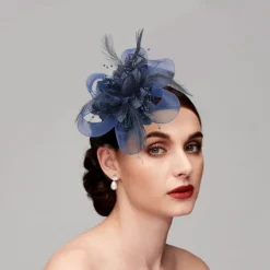 Elegant Feather Net Fascinators Hats with Feathers Fur Floral 1PC Special Occasion Kentucky Horse Race Ladies Day Headpiece dress to impress Race Day Dress