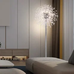 Elegant Floor Lamp Dandelion Floor Lamp Luxury Bedroom Bedside Lamp Vertical Living Room Study Marble Lamps Modern Reading Light