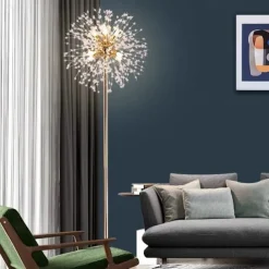 Elegant Floor Lamp Dandelion Floor Lamp Luxury Bedroom Bedside Lamp Vertical Living Room Study Marble Lamps Modern Reading Light