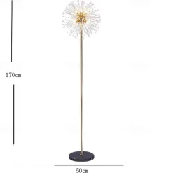 Elegant Floor Lamp Dandelion Floor Lamp Luxury Bedroom Bedside Lamp Vertical Living Room Study Marble Lamps Modern Reading Light