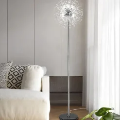 Elegant Floor Lamp Dandelion Floor Lamp Luxury Bedroom Bedside Lamp Vertical Living Room Study Marble Lamps Modern Reading Light