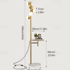 Elegant LED Floor Lamp Nordic Loft Golden Metal Living Room Sofa Standing Lamp Hotel Bedroom Deco Lights Bedside Desk Lamp