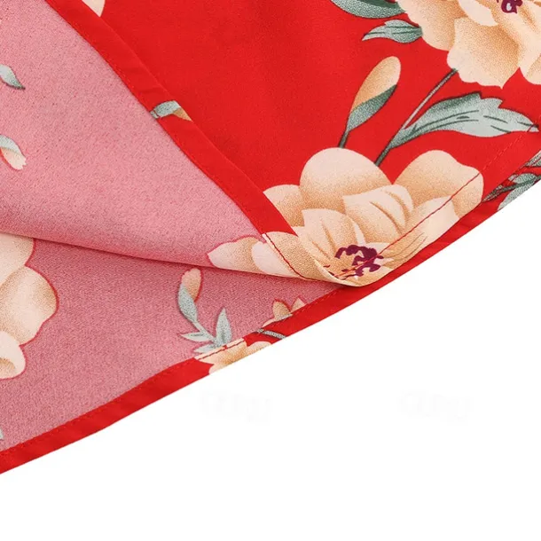 Elegant 1950s Vintage Inspired Knee Length Dress A-Line Dress Tea Dress Flower / Floral A-Line Fancy Dress Women's Christmas Carnival New Year Homecoming Daily Wear Bachelorette Party Adults'