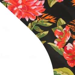 Elegant 1950s Vintage Inspired Knee Length Dress A-Line Dress Tea Dress Flower / Floral A-Line Fancy Dress Women's Christmas Carnival New Year Homecoming Daily Wear Bachelorette Party Adults'