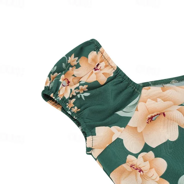 Elegant 1950s Vintage Inspired Knee Length Dress A-Line Dress Tea Dress Flower / Floral A-Line Fancy Dress Women's Christmas Carnival New Year Homecoming Daily Wear Bachelorette Party Adults'