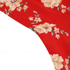 Elegant 1950s Vintage Inspired Knee Length Dress A-Line Dress Tea Dress Flower / Floral A-Line Fancy Dress Women's Christmas Carnival New Year Homecoming Daily Wear Bachelorette Party Adults'