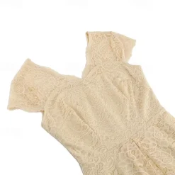 Elegant 1950s Vintage Inspired Knee Length Dress A-Line Dress Tea Dress Lace A-Line Fancy Dress Women's Christmas Carnival New Year Homecoming Daily Wear Bachelorette Party Adults' Homecoming Dresses