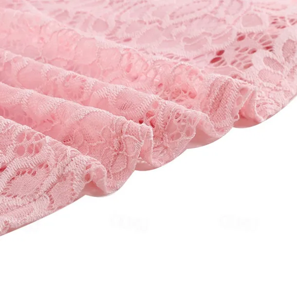 Elegant 1950s Vintage Inspired Knee Length Dress A-Line Dress Tea Dress Lace A-Line Fancy Dress Women's Christmas Carnival New Year Homecoming Daily Wear Bachelorette Party Adults' Homecoming Dresses