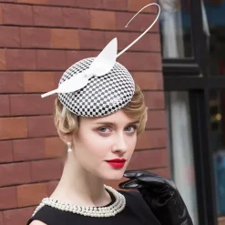 Elegant Veiling / Sinamay / Abaca Hats with Feather / Ostrich Quills / Bowknot / Special Occasion / Party / Evening Headpiece / Ladies Day / Royal Garden Parties / Horse Race / Kentucky Derby