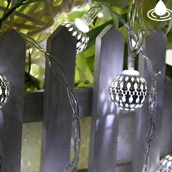 Elegant Wedding Party Reception Ramadan Eid Moroccan Metal String Lights USB or AA Battery Powered - 10-50 LEDs Waterproof Outdoor Garden Home Decor
