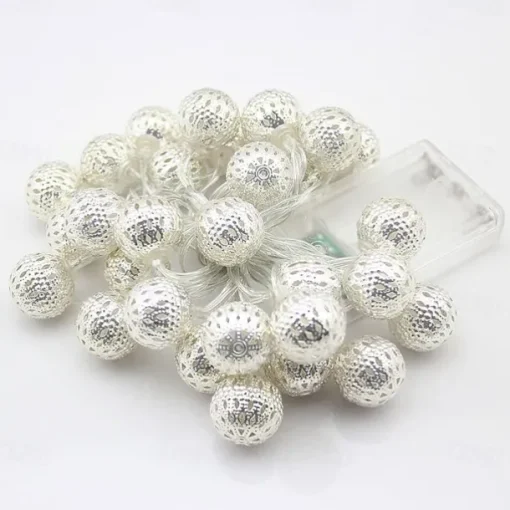 Elegant Wedding Party Reception Ramadan Eid Moroccan Metal String Lights USB or AA Battery Powered - 10-50 LEDs Waterproof Outdoor Garden Home Decor