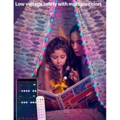 Elegant Wedding Party Reception Dimmable RGBIC LED String Lights with App Control Waterproof for Outdoor Use Perfect for Festival Decor 5/10/15/20M