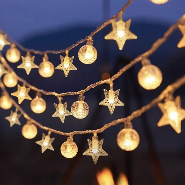 Elegant Wedding Party Reception Solar Outdoor Waterproof Camping Canopy Lights – 5M, 10M, 20M Dimmable Flashing String Lights, USB/Solar Powered for Tent, Patio Decor