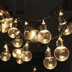 Elegant Wedding Party Reception 5M Outdoor Solar String Lights with G50 Bulbs – IP65 Waterproof LED for Wedding, Garden, Patio & Café