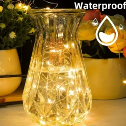 Elegant Wedding Party Reception 100LED Twinkle Star Copper Wire Fairy String Lights – 33ft USB Powered with Remote, 8 Modes for Home Garden Decor