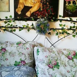 Elegant Wedding Party Reception 2M Artificial Ivy LED String Lights –Green Leaf Decoration for Home, Outdoor Garden, Patio 1/3/6 Pack