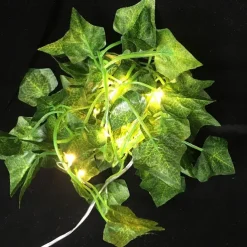 Elegant Wedding Party Reception 2M Artificial Ivy LED String Lights –Green Leaf Decoration for Home, Outdoor Garden, Patio 1/3/6 Pack