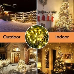 Elegant Wedding Party Reception Solar Outdoor String Lights – 6.5M-30M, 30-300 LEDs, 8 Functions for Home Garden Decor