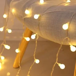 Elegant Wedding Party Reception 3M 20LED Small Round Ball String Lights - Flashing Garland Battery-Powered Fairy Lights for Home Garden Decor
