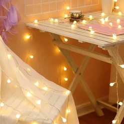 Elegant Wedding Party Reception 3M 20LED Small Round Ball String Lights - Flashing Garland Battery-Powered Fairy Lights for Home Garden Decor