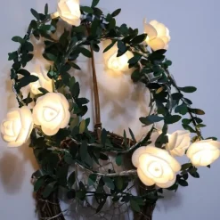 Elegant Wedding Party Reception 6M Artificial Plants LED String Light - Creeper Green Leaf Ivy Vine for Valentine's Day, Home Decor, DIY Hanging Garden Yard Lighting 1 Set