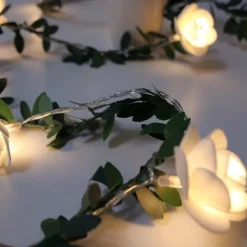 Elegant Wedding Party Reception 6M Artificial Plants LED String Light - Creeper Green Leaf Ivy Vine for Valentine's Day, Home Decor, DIY Hanging Garden Yard Lighting 1 Set
