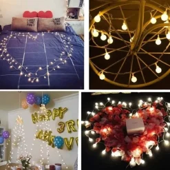 Elegant Wedding Party Reception LED Star String Lights - 1.5M 10LEDs, 3M 20LEDs, USB/Battery Powered Garland for Outdoor Holiday Decor